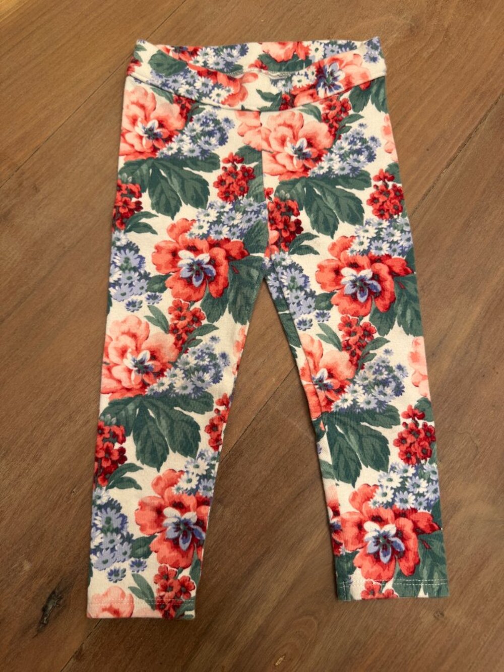 Janie and Jack Floral Flutter Top & Leggings Set 2T - Picture 4 of 5